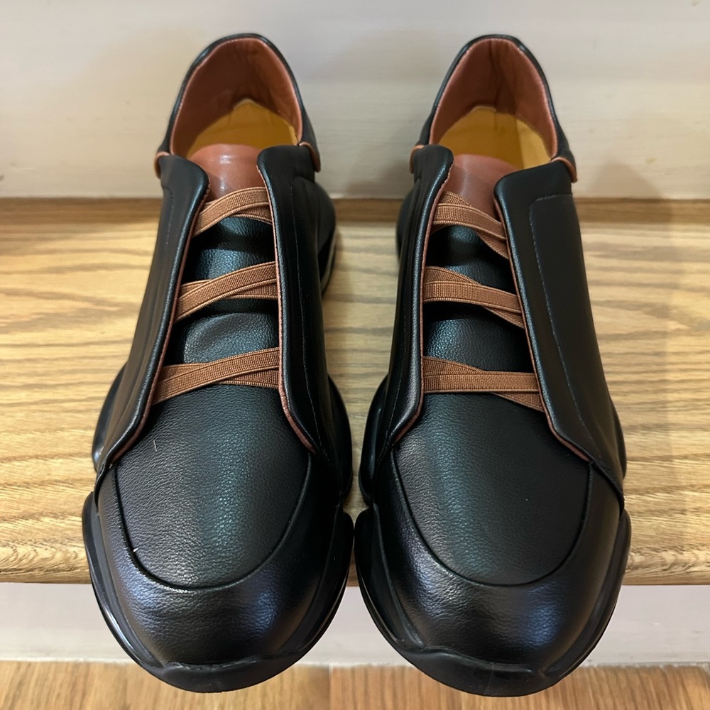 Men's Black and Brown Leather Shoes